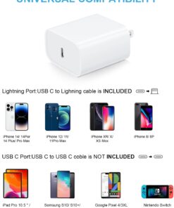 10FT iPhone 14 13 12 11 Charger, Long Charging Cable with 20W USB C Charger Block for iPhone 14/14 Pro/14 Pro Max/14 Plus/13/12/11/Xs Max/XR 2Pack 10FT 25 61x9XbQ5clL 1