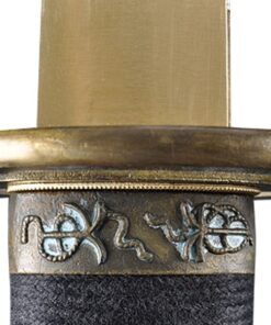 Handmade Sword - Fully Functional Samurai Katana Sword, 1045 Carbon Steel, Hand Forged Heat Tempered, Full Tang, Sharp, Brass Musashi Tsuba, Black Scabbard 21 61xAzwe5lkL 1