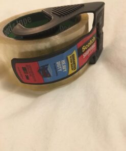 Scotch Heavy Duty Packaging Tape, 1.88" x 22.2 yd, Designed for Packing, Shipping and Mailing, 3M Industrial Strength Adhesive, 1.5" Core, Clear, 1 Roll with Dispenser (142-BL) Black Dispenser 24 61xBnJo0geL