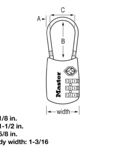 Master Lock 4688D Set Your Own Combination TSA Approved Luggage Lock, 1 Pack, Red 12 61xBoPqUL5L 2