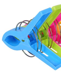 ECROCY Beach Chair Towel Clips on Cruise, 8 Pack Large Clamps,Clothes Pegs,Beach Towel Holder to Keep Your Towel from Blowing Away,Heavy Duty and in Bright Colors Single Thickness - 8 Pack 15 61xBynAyyCL