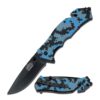 Master USA MU-A001 Series Spring Assist Folding Knife, Black Blade, 4-1/2-Inch Closed Digital Blue Camo 7 61xCUnsesIL