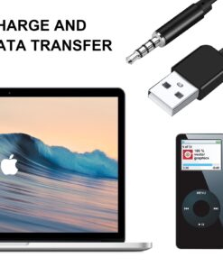 Coomoors USB to 3.5mm Jack Audio Adapter, Male AUX Audio Jack to USB 2.0 Male Charge Cable Adapter Cord for iPod Shuffle MP3 Player Headphones Speakers and Other Devices(3.3FT) 1 8 61xCdgCo3L