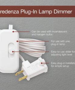 Lutron Credenza Plug-In Dimmer for Incandescent and Halogen Bulbs, TT-300H-BR, Brown 18 61xCrKkXeuL