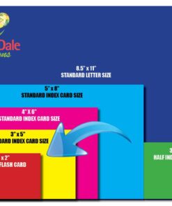 Debra Dale Designs - 3" X 5" Index Cards - Premium Heavy 100# Cardstock - 50 Each Of 3 Bright Colors - Hole Punched With 6 Rings and 6 White Dividers - 270 GSM - Storage Box with Lid for Organization Terra/Lift/Pulsar 8 61xGJHDeOL 1