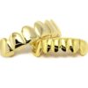 New Custom Fit 14k Gold Plated Hip Hop Teeth Grillz Caps Top & Bottom Grill Set 13 61xI6j8fwjL