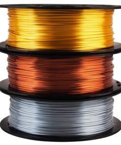 Shiny Silk Gold Silver Copper PLA Filament Bundle, 1.75mm 3D Printer Filament, Each Spool 0.5kg, 3 Spools Pack, with One 3D Printer Remove or Stick Tool MIKA3D 500g X 3 Silk Silver/Copper/Gold 26 61xIR fWpRL