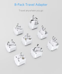 Alternative view of BESTEK Worldwide Travel Plug Adapter Set, Grounded Universal Power Plug Adapter for USA to US, EU, AU, UK, GE, HK and More- 8 Packs Worldwide 8-Pack