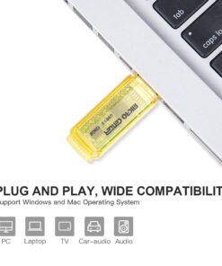 Micro Center SuperSpeed 128GB USB 3.0 Flash Drive Gum Size Memory Stick Thumb Drive Data Storage Jump Drive (128G) Yellow - 128GB 16 61xJJctQBL