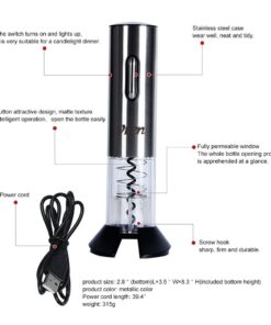 Wine Opener,Sweet decorations Stainless Steel Electric Wine Opener Foil Cutter (Stainless Steel) Sliver 8 61xJL ZtRL