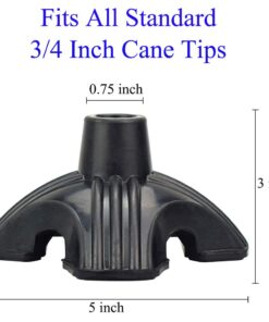 Beyoung Standing Quad Support Cane Tip Mobility Quadpod Stable Cane Support Walking Stick Base Tip Stabilizing Device Self Standing Quadruple Cane Tip (Quad Tip) 13 61xKridyWmL