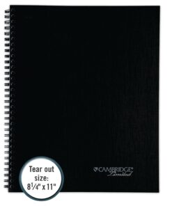 Cambridge Limited Business Notebook, 8-1/4 x 11 Inches, Wirebound, Action Planner, Black (06064) 11" x 8-1/4" 18 61xLUn3uTWS