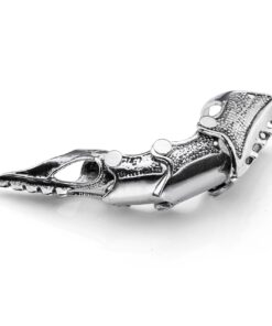 PiercingJ Men's Knuckle Joint Full Finger Double Ring Punk Rock Gothic Hinged Activity Rings Halloween Cosplay Costume Accessories Jewelry Armor#07 32 61xLlUVzX4L