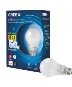 Cree BA19-08027OMF-12CE26-1C110 Connected 60W Equivalent Soft White (2700K) A19 Dimmable LED Light Bulb (6 Pack) 6 Count (Pack of 1) 11 61xN86YRj3L