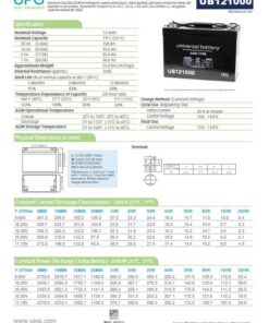 Universal Power Group 12V 100Ah Solar Wind AGM SLA DEEP Cycle VRLA Battery 12V 24V 48V 32 61xNKO9I0L