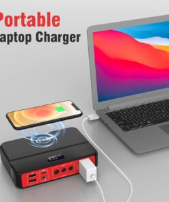 Portable Power Bank with AC Outlet, 83Wh/22500mAh 110V/85W Portable Laptop Charger Battery Bank, External Battery Pack Power Supply for Home Emergency Outage, Outdoor Camping RV Trip Adventure Red 54 61xNZ86YQhL