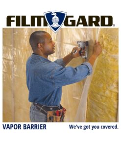Film-Gard 626031 Construction Plastic Sheeting 10' Width X 100' Length X 6 mil Thick, Black, 1 Count 10'x100' 13 61xO5rRW0VL