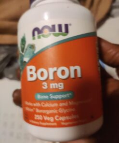 NOW Supplements, Boron 3 mg (Bororganic Glycine), Structural Support*, 250 Veg Capsules 250 Count (Pack of 1) 23 61xPFQn1L
