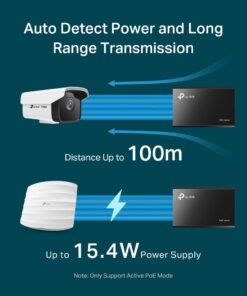 TP-LINK 802.3af Gigabit PoE Injector | Convert Non-PoE to PoE Adapter | Auto Detects the Required Power, up to 15.4W | Plug & Play | Distance Up to 100 meters (328 ft.) | Black (TL-PoE150S) 23 61xPK0V7uDL