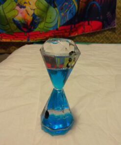 YUE MOTION Liquid Motion Bubbler Timer/Diamond Shaped Liquid Timer for Fidget Toy,Autism Toys, Children Activity, Calm Relaxing,Penguin Desk Toys and Home Ornament Blue Liquid With Penguin Toys 22 61xRnTHdSuL