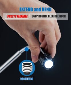 VIBELITE Extendable Magnetic Flashlight with Telescoping Magnet Pickup Tool-Cool Gadgets Gifts Idea & Christmas Stocking Stuffers for Men, Husband,Dad,Father,Mechanic,Tech,Handyman,Him Women Magnetic Tool 14 61xRumivBSL