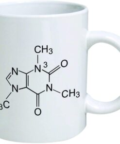 Funny Mug - Caffeine Molecule, Chemistry - 11 OZ Coffee Mugs - Funny Inspirational and sarcasm - By A Mug To Keep TM