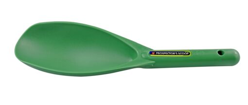 SE Green Prospector's Scoop - 12.5" Heavy-Duty Plastic Tool for Metal Detecting, Gold Panning, Treasure Hunting, and Gardening