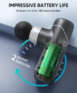 arboleaf Mini Massage Gun Deep Tissue, Muscle Massager for Back Pain Relief, Small Massage Gun Travel Massager Handheld, Quiet Percussion Massager Portable, Whole Body- FSA and HSA Eligible Grey-1 33 61xTvrOuO8L