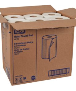 Tork Paper Hand Towel Roll White H21, Universal, 100% Recycled Fiber, 12 Rolls x 350 ft, RB351 350 Foot (Pack of 12) 16 61xTzskiOL