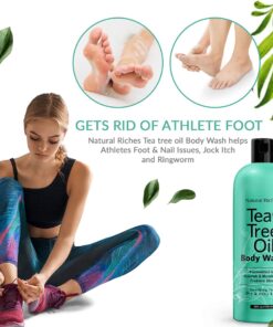 Natural Riches Tea Tree Body Wash - Body Soap to Fight Itchy Skin & Body Odor - Peppermint, Eucalyptus & Tea Tree Oil - Women & Mens Natural Body Wash - 16 fl oz 16 Fl Oz (Pack of 1) 25 61xUvBlNxnL