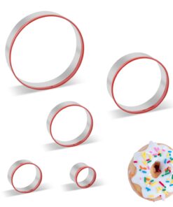 Cookie Cutter Set, 5Pc. 4", 3.3", 2.5",1.7", 1" Round Metal Baking Cutter for Pastry, Biscuits, Dumpling Wrapper and Boxed Cake 5pcs 10 61xWL78kjrL