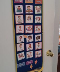 Godery Large Visual Schedule for Kids Chore Reward Chart,Bedtime Routine Chart for Toddlers,Double Side Schedule Board With 109 Cards for Home School Planner,Autism Learning Materials. 40 61xWTrBHFtL