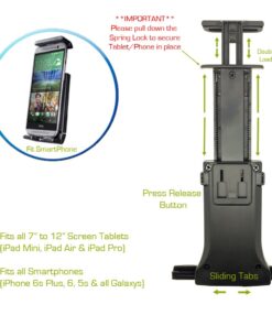 Accessory Basics EasyAdjust cymbal Microphone Mic Stand Tablet Mount for Most Tablets & Large Size Cell Phones Smartphone (Zoom Compatible) 24 61xWefGp7WL