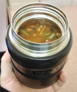 THERMOS Stainless King Vacuum-Insulated Food Jar with Spoon, 16 Ounce, Matte Black 31 61xXsnyuMLL