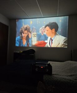 Native 1080P 5G WiFi Bluetooth Projector,15000L 450 ANSI Outdoor Movie Projector 4K Support and Max 450" Display, LED Home Theater Video Projector Compatible With iOS/Android/Win/TV Stick/PS5 White 45 61xYsxOEoL