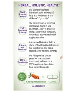 New Chapter Sea Buckthorn Force with Supercritical Organic Sea Buckthorn + Omega 7 + Non-GMO Ingredients - 60 ct Vegetarian Capsules 60 Count 8 61xZJmATNL