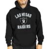 Team Fan Apparel NFL Adult Gameday Hooded Sweatshirt - Poly Fleece Cotton Blend - Stay Warm and Represent Your Team in Style Las Vegas Raiders - Black X-Large 19 61xZRbNKcCL