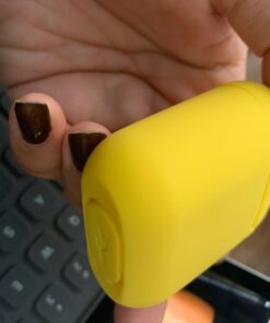 SATLITOG AirPods Case Cover with Secure Lock Keychain, Protective Silicone Cover Compatible with Apple AirPods 2nd & 1st Charging Case - Yellow 57 61xaVkSfYjL 1
