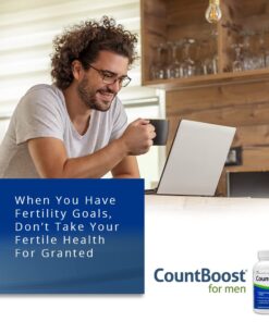 CountBoost for Men - Male Fertility Supplement to Support Count - with Ashwagandha, Maca, Glutathione, B Vitamins - FertilAid for Men Companion Product (60 Capsules / 1 Month Supply) 16 61xaZoc7VGL