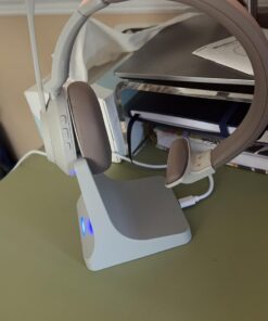 Bluetooth Headset, Wireless Headphones with Microphone Noise Canceling & USB Dongle, Wireless Headset with Mic Mute & Charging Base for PC/Phones/Zoom/Skype/MS Teams/Google Meet Work Headset Light Brown 26 61xb xKJCL