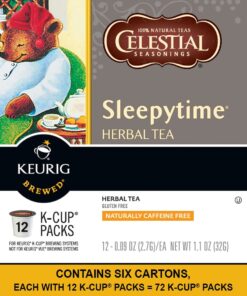 Alternative view of Celestial Seasonings Sleepytime Herbal Tea, Keurig Single-Serve K-Cup Pods, 72 Count 12 Count (Pack of 6)