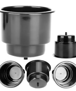 Amarine Made (Set of 4) Black Recessed Drop in Plastic Cup Drink Can Holder with Drain for Boat Car Marine Rv - Black 28 61xdkd6X iL