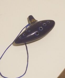 TOTMC Legend of Zelda Ocarina of Time Triforce Link 12 Hole Alto C Mediant Tone Ocarina Zelda Cosplay Ceramic Replica + Textbook Blue,Gold,Silver 45 61xdwYbJHUL