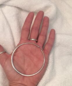 Amazon Essentials Gold Plated or Stainless Steel Flattened Hoop Earrings 70 mm 28 61xeYcggTmL