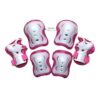 fantasycart Kid's Roller Blading Wrist Elbow Knee Pads Blades Guard (6 Piece) Pink and White 8 61xea9jQ7JL