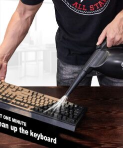 SIN SHINE - Compressed Air 3.0- Multi-Use Electric Air Duster for Cleaning Dust, Hairs, Crumbs, Scraps for Laptop, Computer, Replaces Compressed Air Cans (AD01-Black) Ad01-black 21 61xgLDSaAfL