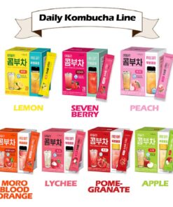 KAYFOOD Daily Kombucha Powder Tea 5g x 20 sticks (100g/3.52oz) with Bottle Sugar Free Diet Tea (SevenBerry Bottle Set) SevenBerry Bottle Set 8.45 Ounce (Pack of 20) 21 61xgs2tjd L