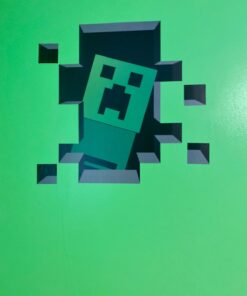 (Set of 4) LucyM Wall Decal Digging Steve; Creeper Inside Wall; Baby Pig; Baby Cow 38 61xh19foQEL