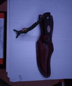 Old Timer 152OT Sharpfinger 7.1in S.S. Full Tang Knife with 3.3in Clip Point Skinner Fixed Blade, Black Sawcut Handle, and Leather Belt Sheath for Hunting, Camping, Skinning, EDC, and Outdoors 53 61xhHkirE7L