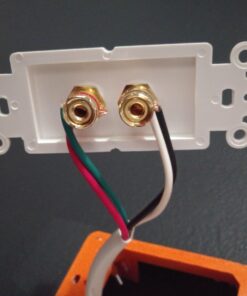 Monoprice Banana Binding Post - Two-Piece inset Wall Plate for 1 Speaker, Coupler Type, Color Indicators, Gold 2-Piece 17 61xhzQxBPfL